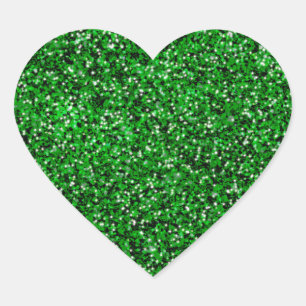 St. Patrick's Day funkeln Glitzer kelly grün Herz-Aufkleber