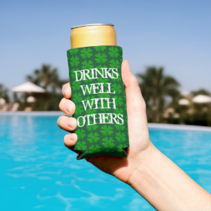 St Patrick's Day Funny Green Seltzer Can Coolers Selters Dosenkühler
