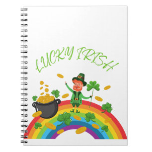 St Patricks Day - Funny Lucky Irish Leprechaun Notizblock