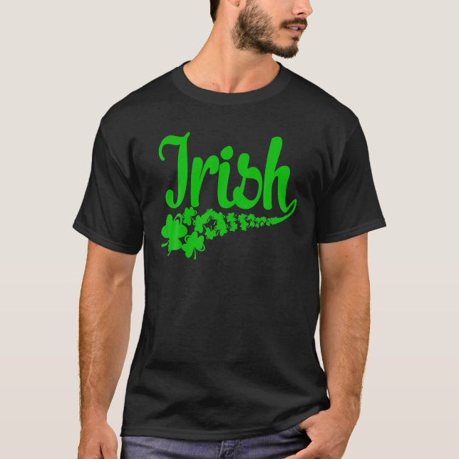 St Patricks Day Funny Lucky Kleeblatt Irish T-Shirt (Vorderseite)