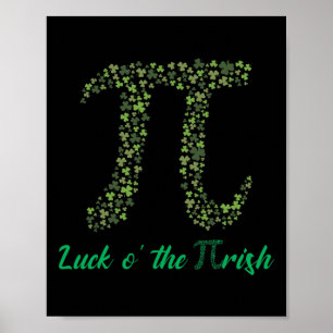 St Patricks Day Funny Pi Luck O' The Pi-rish Gesch Poster