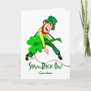 St. Patrick's Day für eine Rock Star Oma, Rock On Karte