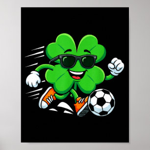 St Patricks Day Fußball Shamrock Sport Patricks Da Poster