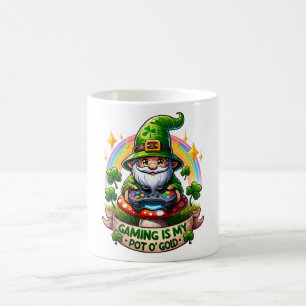 St. Patrick's Day Gamer-Gnom Kaffeetasse