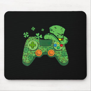 St Patricks Day Gamer Irish Game Controller Gamin Mousepad