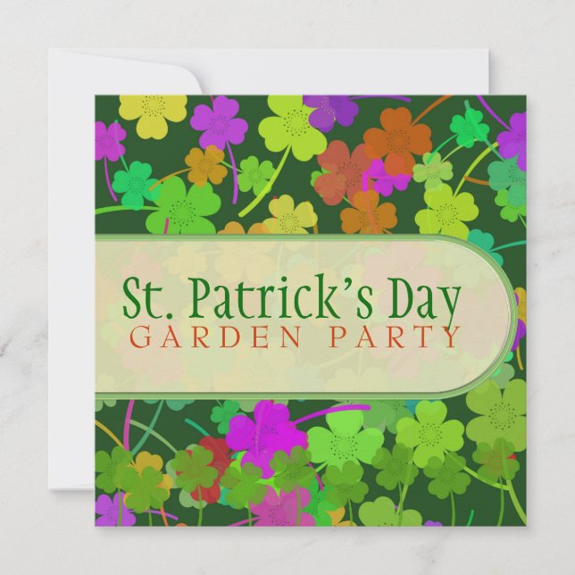 St. Patrick's Day Garden Party Invitations (Devant)