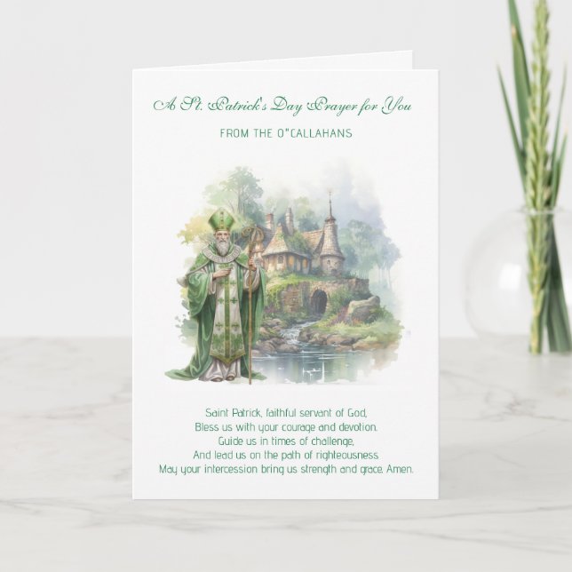 St. Patrick's Day Gebet und Segen Karte (Vorderseite)