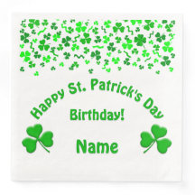 St. Patrick's Day Geburtstag Shamrocks