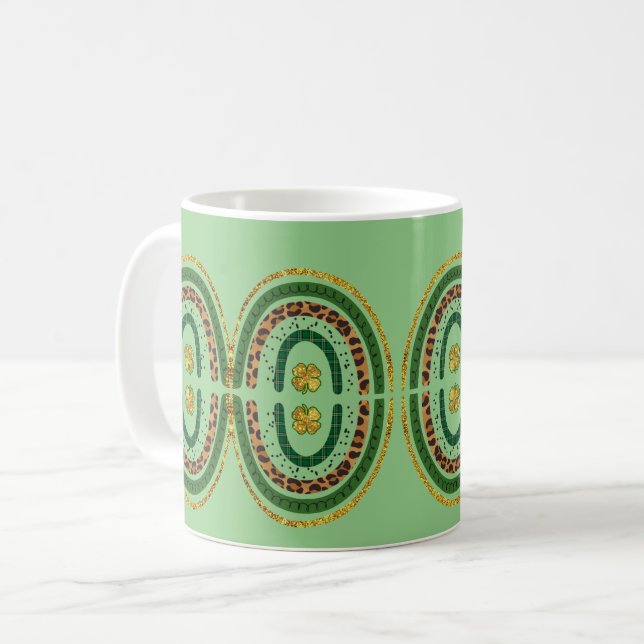St Patricks Day Gefühl Glückspilz Kaffeetasse (Vorderseite Links)