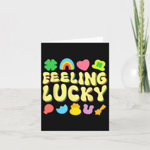 St Patricks Day Gefühl Lucky Charm Irish Kleeblatt Karte