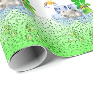 St. Patrick's Day Geschenkpapier Eisbär