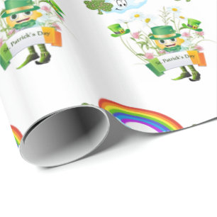 St. Patrick's Day Geschenkpapier Regenbogen