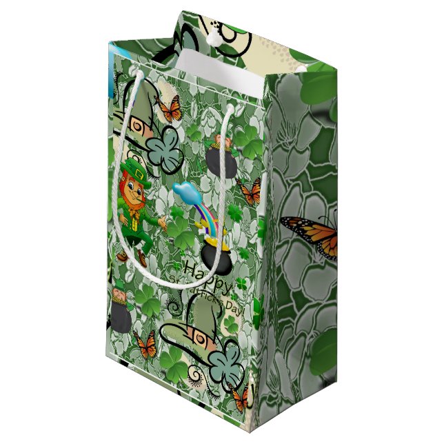 St. Patrick's Day Geschenktasche Kleine Geschenktüte (Vorderseite Schrägansicht)