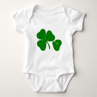 St Patrick's Day - Get Lucky 3 + 1 leaves = 4 Baby Strampler