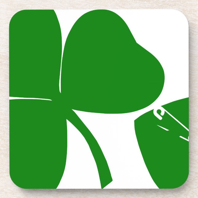 St Patrick's Day Get Lucky 3 und 1 Blätter 4 Coast Untersetzer (Vorderseite)