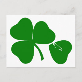 St Patrick's Day Get Lucky Safety Button Postkarte