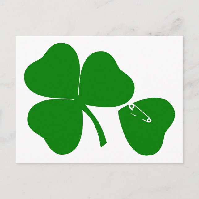 St Patrick's Day Get Lucky Safety Button Postkarte (Vorderseite)