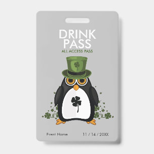 St. Patrick's Day Getränkepass Ausweis