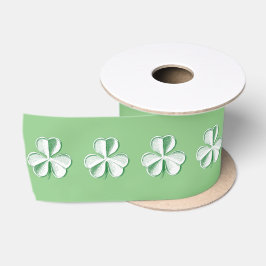 St. Patrick's Day Gezeichnet Klee/Kleeblatt Satinband