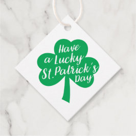 St. Patrick's Day Gift Tags, Green Lucky Kleeblatt Geschenkanhänger
