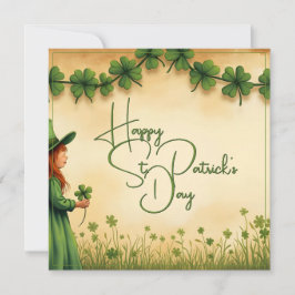 St. Patrick's Day Girl mit Kleeblättern
