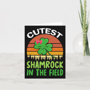 St Patricks Day Girls Kleinkind Niedliches Kleebla Karte