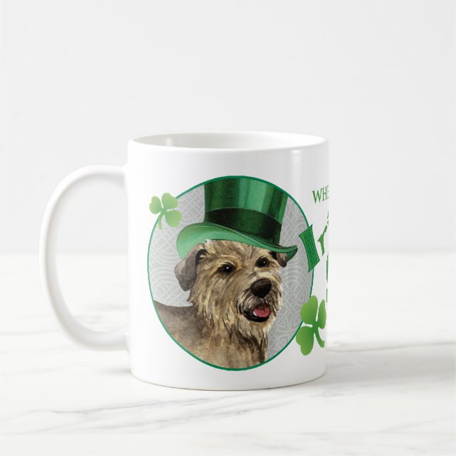 St. Patrick's Day Glen of Imaal Terrier Kaffeetasse (Links)