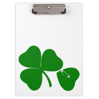 St Patrick's Day - Glück 3+1 = 4 Klemmbrett