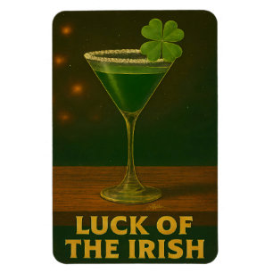 St. Patrick's Day Glück der Iren Klee Martini Magnet