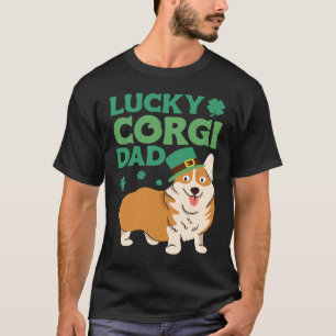 St. Patricks Day Glücklicher Corgi Vater T-Shirt
