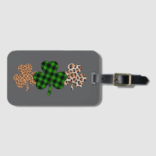 St Patricks Day Glücklicher Irischer Grüner Karier Gepäckanhänger