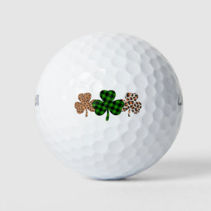 St Patricks Day Glücklicher Irischer Grüner Karier Golfball