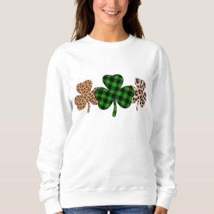 St Patricks Day Glücklicher Irischer Grüner Karier Sweatshirt