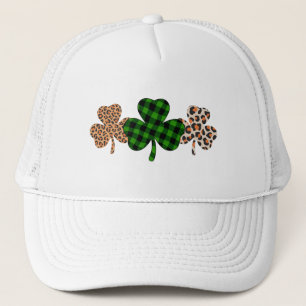 St Patricks Day Glücklicher Irischer Grüner Karier Truckerkappe
