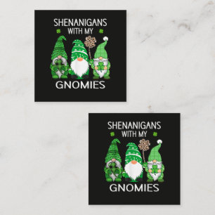 St Patricks Day Glücklicher Shamrock Leopard Quadratische Visitenkarte