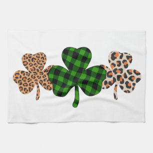 St Patricks Day Glückliches Irisches Grün Kariert  Geschirrtuch