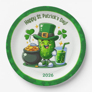 St. Patricks Day Glücks-Gurke Pappteller