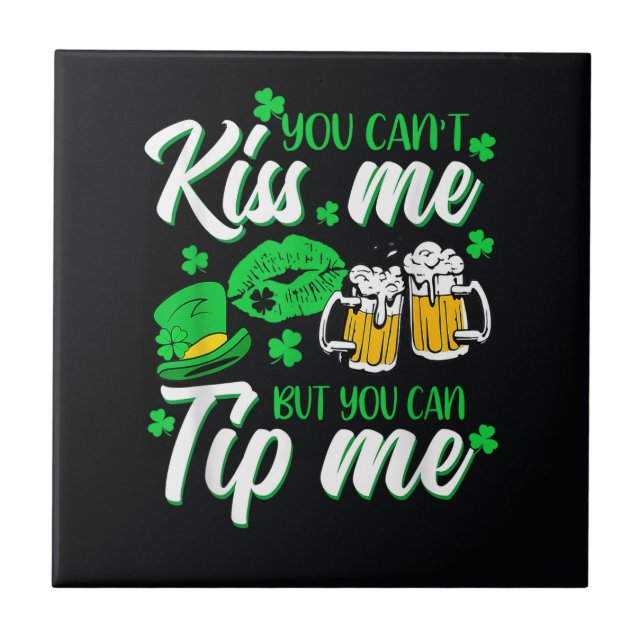 St. Patricks Day Glücksklee  Fliese (Vorderseite)