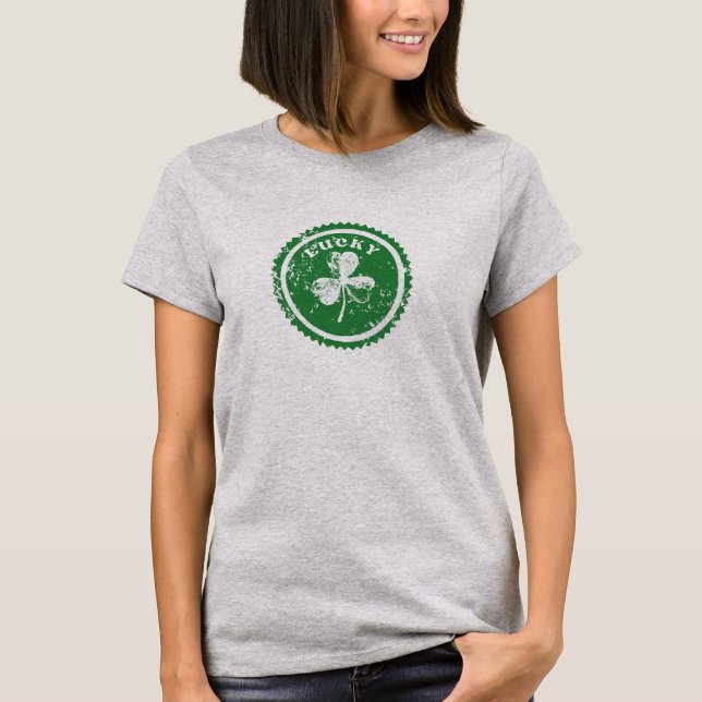 St. Patrick's Day Glücksklee  T-Shirt (Vorderseite)