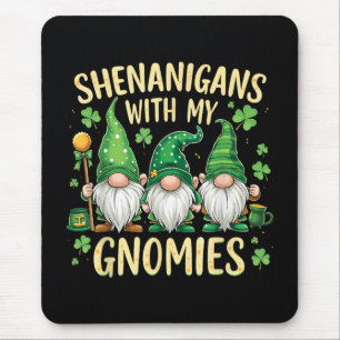 St. Patricks Day Glückskleeblatt-Gnom Mousepad