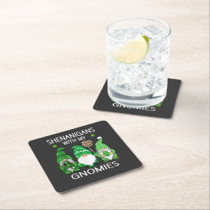 St. Patricks Day Glückskleeblatt Leopard Rechteckiger Pappuntersetzer