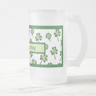 St. Patrick's Day Glückspokal Frostierter Bierkrug Mattglas Bierglas