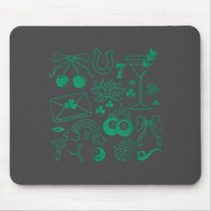 St Patricks Day Glückssymbole Glücksbringer Sankt Mousepad