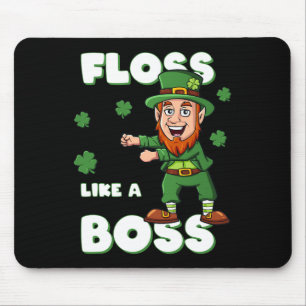 St Patricks Day glüht wie Boss Leprechaun Boys Mousepad