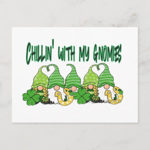 St. Patrick's Day Gnome Feiertagspostkarte