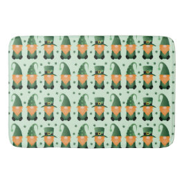 St Patricks Day Gnome Pattern Badematte