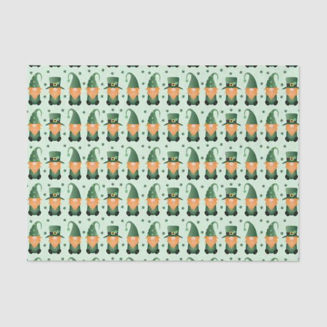 St Patricks Day Gnome Pattern Seidenpapier (Vorderseite)