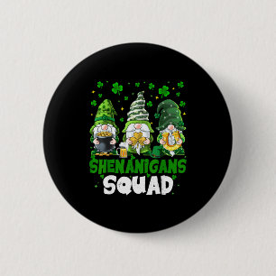 St. Patricks Day Gnome Schabernack-Truppe Heiliger Button