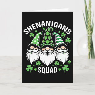 St Patricks Day Gnome Shenanigans Gruppe Männer Fr Karte