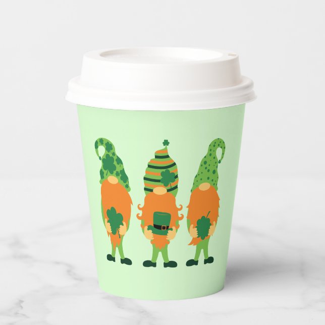 St. Patrick's Day Gnomes-59065 Pappbecher (Vorderseite)